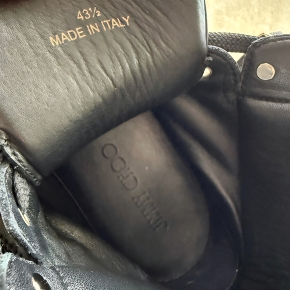 Men’s Jimmy choo Argyle Light Olive Camo Fabric Mix High Top Size 10.5 - Picture 2 of 7